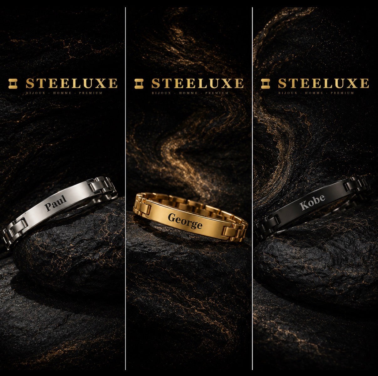 Le Bracelet Steeluxe — Gravé à Ton Prénom